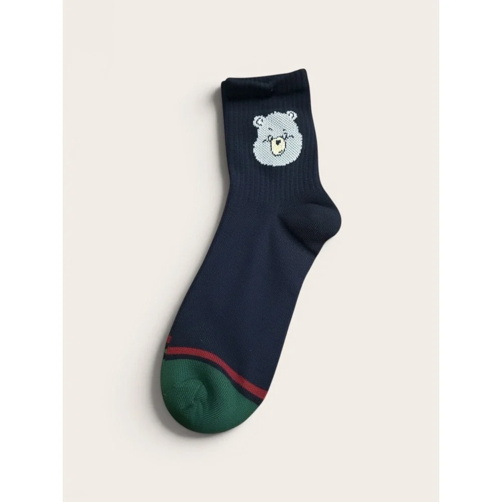 Care Bears 2 Pack Womens Mid Crew Socks Navy Cream Shoe Size 4-10 NWT